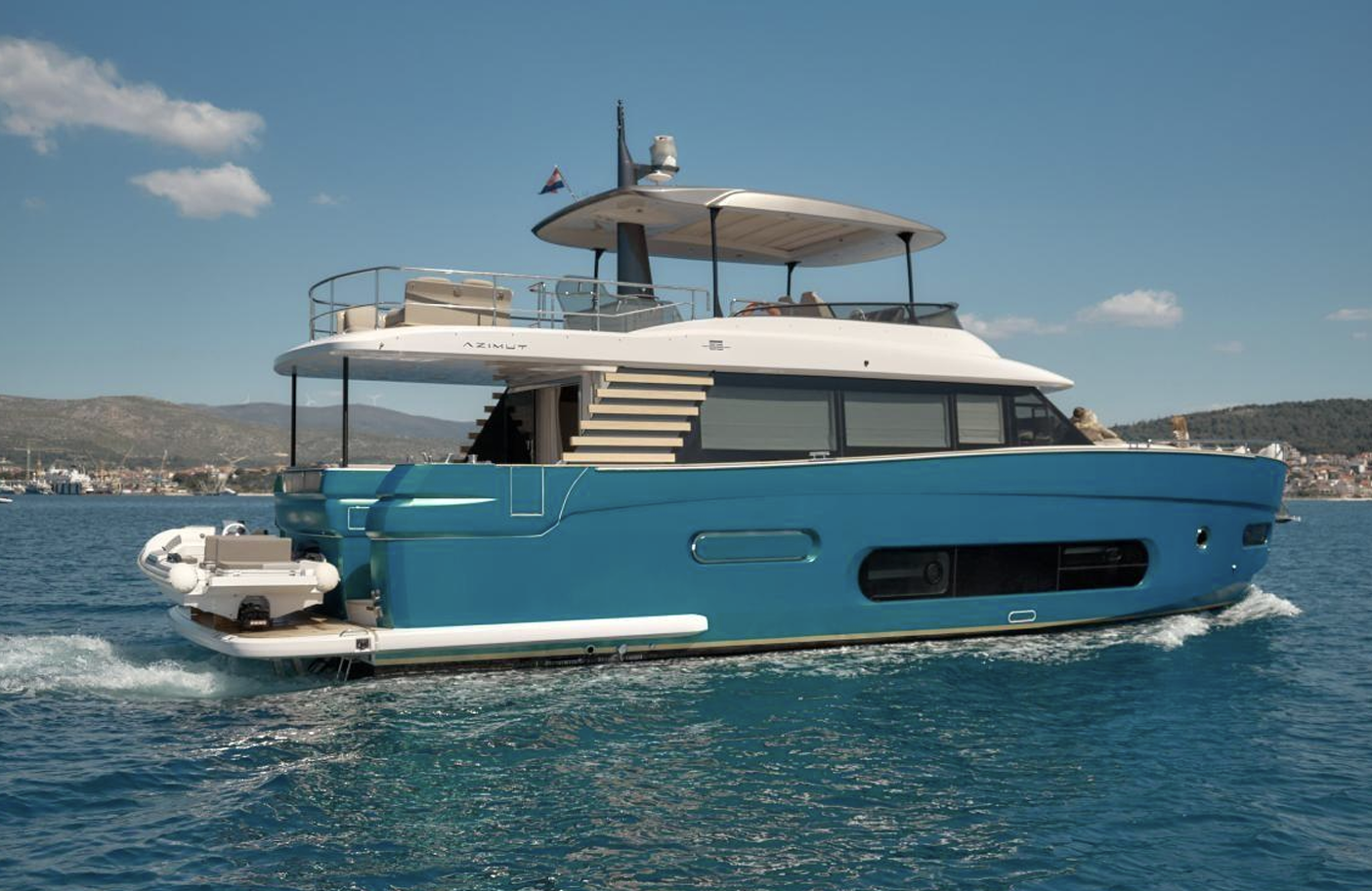 AVA II flybridge lounge and helm